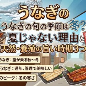 うなぎの旬の季節は冬？夏じゃない理由と天然・養殖の旨い時期3つ