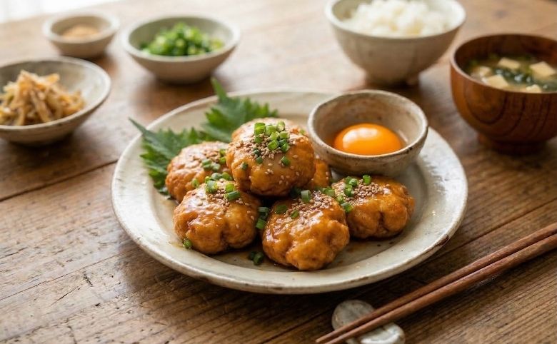 うなぎのタレアレンジのふんわり鶏つくねのタレ焼き