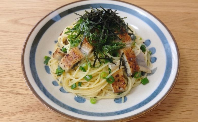 うなぎの白焼き和風パスタ